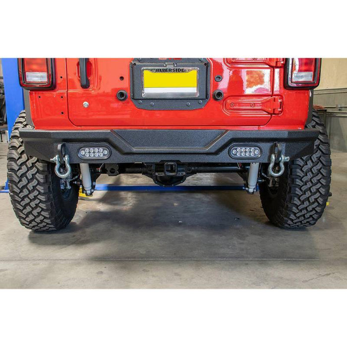 DV8 Offroad RBJL-03 High Clearance Rear Bumper w/ Sensor Holes for Jeep Wrangler JL 2018-2022