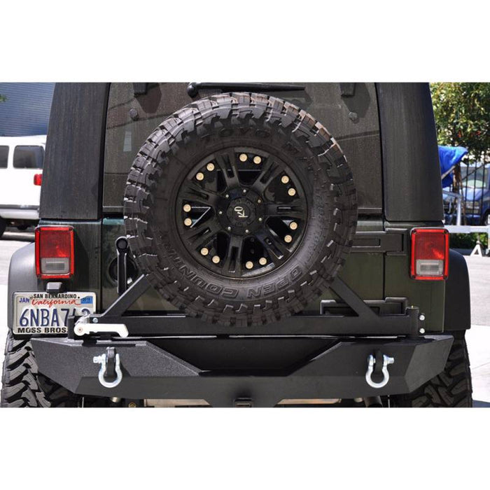 DV8 Offroad RBSTTB-01 Mid Width Rear Bumper w/ Tire Carrier for Jeep Wrangler JL 2018-2022