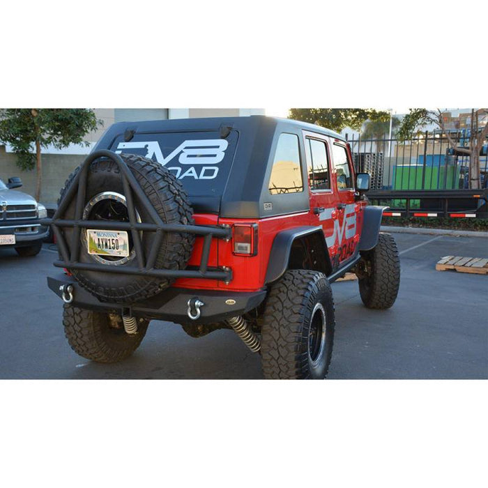 DV8 Offroad RBSTTB-06 Full Length Rear Bumper for Jeep Wrangler JK 2007-2018