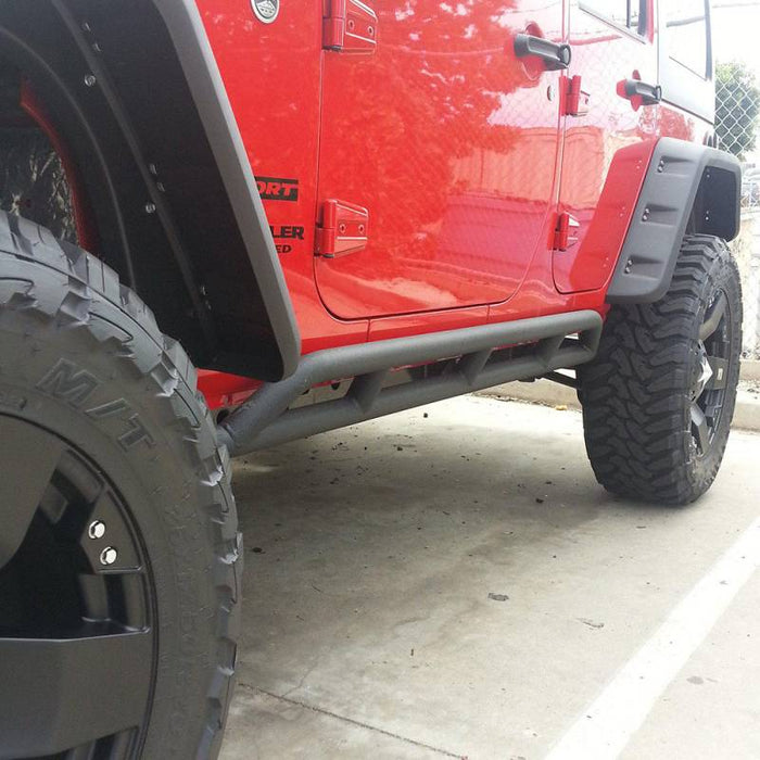 DV8 Offroad SRSOTB-01 Rock Sliders for Jeep Wrangler JK 2007-2018