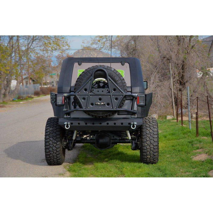 DV8 Offroad TCSTTB-01 Body Mounted Tire Carrier for Jeep Wrangler JK 2007-2018