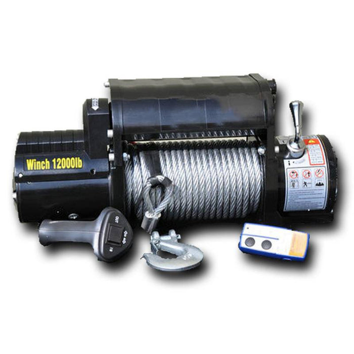 DV8 Offroad WB12SC Steel Cable Winch w/ Wireless Remote