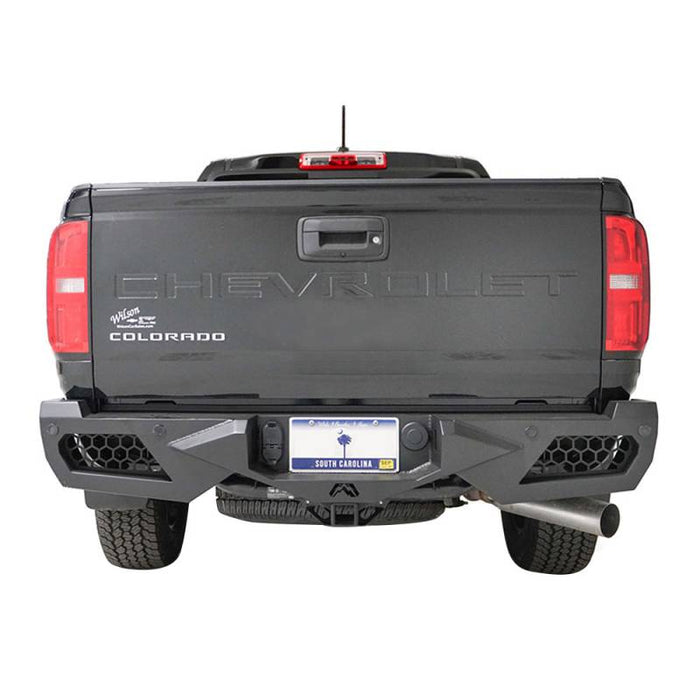 Fab Fours CC21-E3352-1 Vengeance Rear Replacement Bumper w/ Sensor Holes for Chevy Colorado 2015-2022