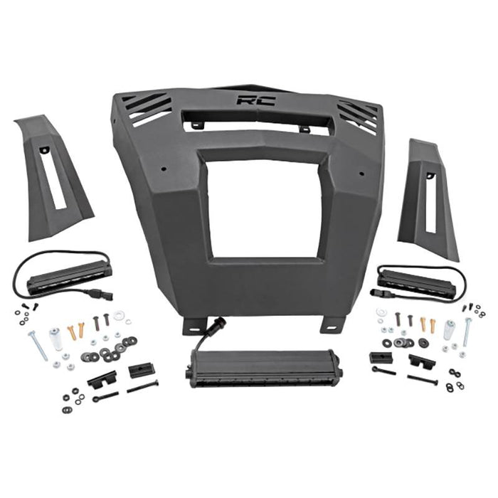 Rough Country 97069 Front Bumper w/ 6" and 12" LED Lights for Can-Am Defender 2016-2022