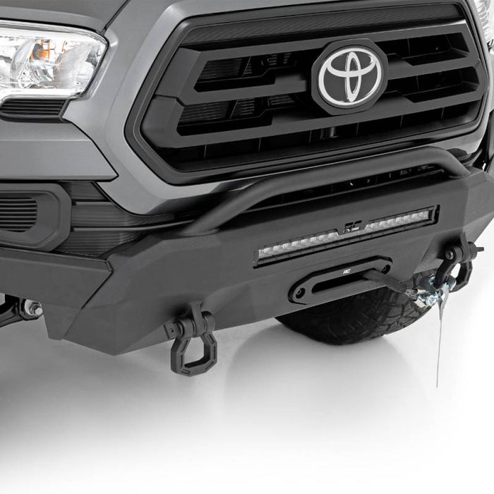 Rough Country 10713 High Clearance Front Bumper w/ Winch for Toyota Tacoma 2016-2023