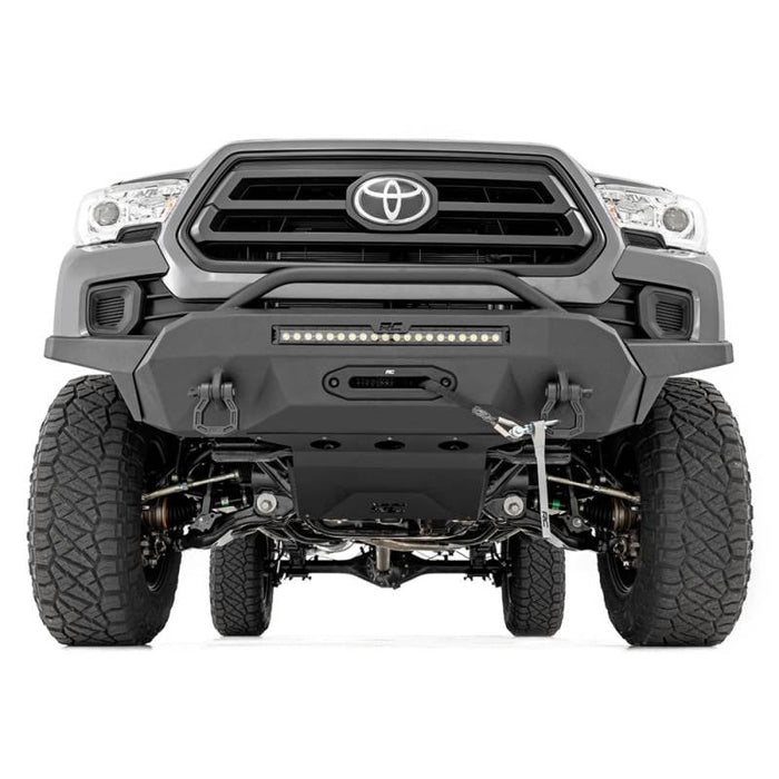 Rough Country 10719 Hybrid Front Bumper w/ Winch and Black Series for Toyota Tacoma 2016-2023