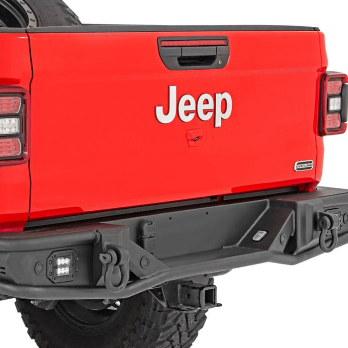 Rough Country 10650 Tubular Rear Bumper for Jeep Gladiator JT 2020-2022 - Textured Black