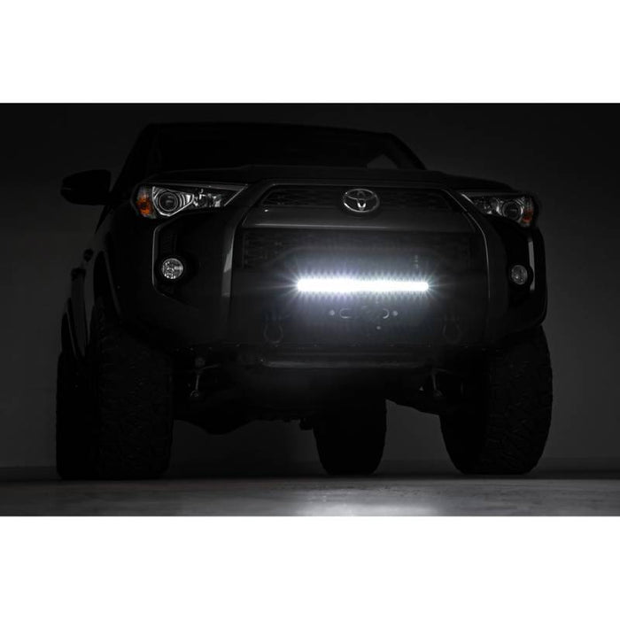 Rough Country 10745 Black Series 20" Hybrid LED Front Bumper w/ White DRL for Toyota 4Runner 2014-2022