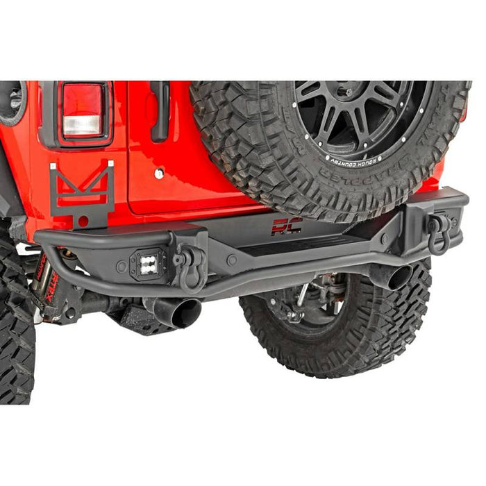 Rough Country 10648 Tubular Rear Bumper w/ LED Light for Jeep Wrangler JL 2018-2022