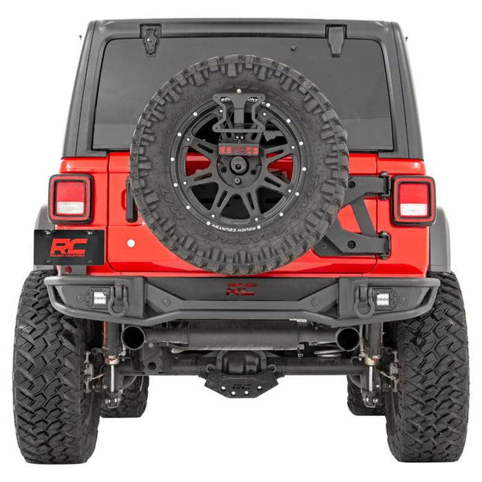 Rough Country 10648 Tubular Rear Bumper w/ LED Light for Jeep Wrangler JL 2018-2022