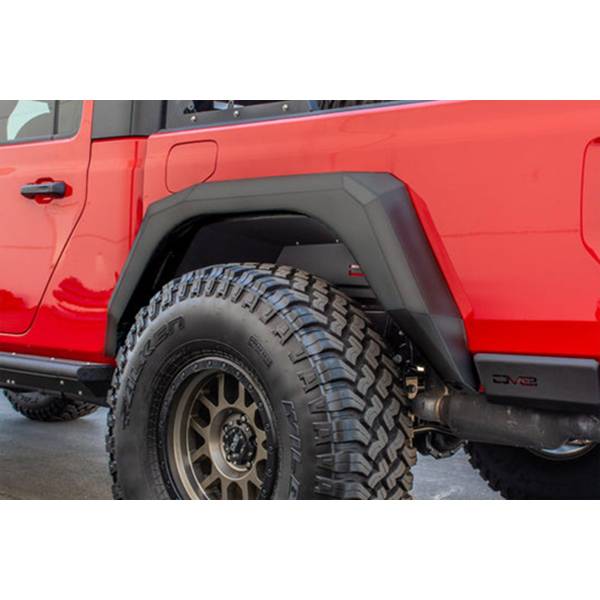 DV8 Offroad FDGL-02 Front and Rear Armor Fender Flares for Jeep Gladiator JT 2020-2022