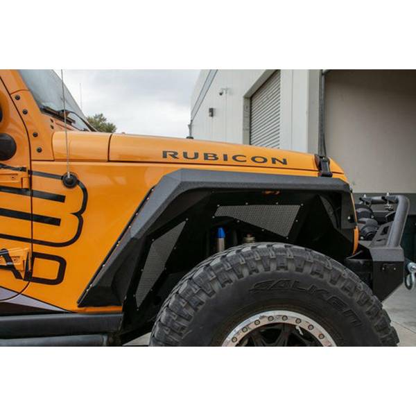 DV8 Offroad FENDB-09 Front and Rear Armor Fender Flares for Jeep Wrangler JK 2007-2018