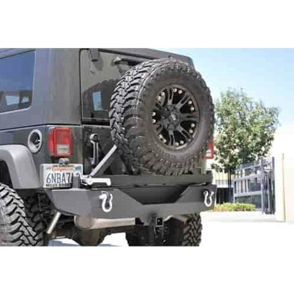 Dv8 Offroad RBSTTB-01BR Rear Bumper w/ Tire Carrie for Jeep Wrangler JK 2007-2018