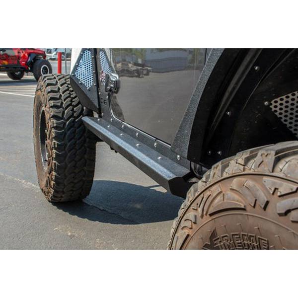 DV8 Offroad SRJL-26 2 Door Rock Sliders w/ Rock Skins for Jeep Wrangler JL 2018-2022