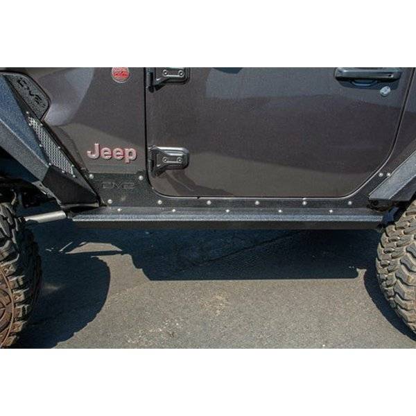 DV8 Offroad SRJL-26 2 Door Rock Sliders w/ Rock Skins for Jeep Wrangler JL 2018-2022