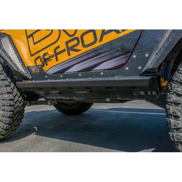 DV8 Offroad SRSOTB-12 2 Door Rock Sliders w/ Rock Skins for Jeep Wrangler JK 2007-2018