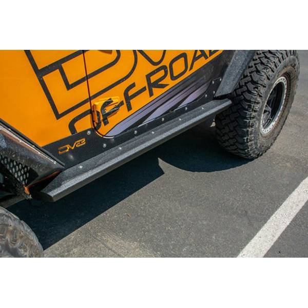DV8 Offroad SRSOTB-12 2 Door Rock Sliders w/ Rock Skins for Jeep Wrangler JK 2007-2018