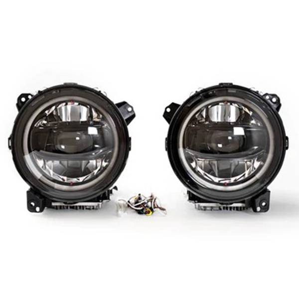 DV8 Offroad HLCJL-02 LED Headlights for Jeep 2018-2022 - Black