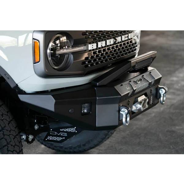 DV8 Offroad FBBR-01 MTO Series Winch Front Bumper for Ford Bronco 2021-2022 - Texture Black