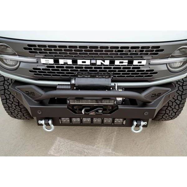 DV8 Offroad FBBR-02 FS-15 Series Winch Front Bumper for Ford Bronco 2021-2022 - Texture Black