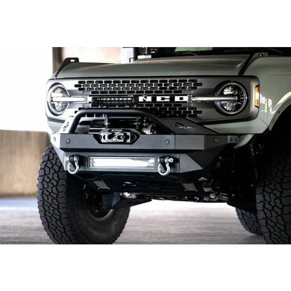 DV8 Offroad FBBR-02 FS-15 Series Winch Front Bumper for Ford Bronco 2021-2022 - Texture Black