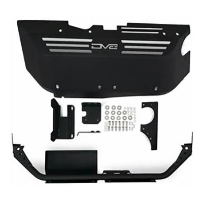 DV8 Offroad SPJL-05D Diesel DEF/Exhaust Skid Plates for Jeep Wrangler JL 2020-2022 - Texture Black