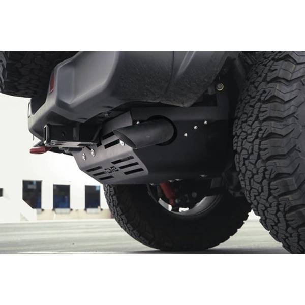 DV8 Offroad SPJL-05D Diesel DEF/Exhaust Skid Plates for Jeep Wrangler JL 2020-2022 - Texture Black