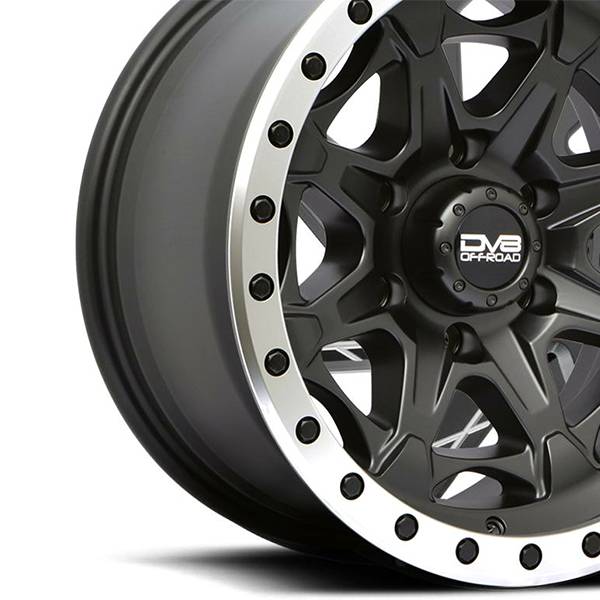 DV8 Offroad 886B-7907312 886 Series Simulated Beadlock 17" x 9" Wheel - Matte Black