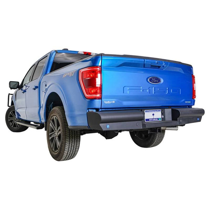 Fab Fours FF21-U5050-1 Black Steel Elite Rear Bumper for Ford F-150 2021-2022