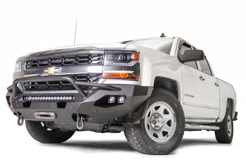 Fab Fours CS16-X4852-B Matrix Front Bumper w/ Pre-Runner Guard for Chevy Silverado 1500 2016-2018 - Bare Steel