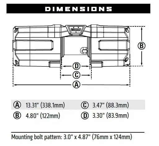 Warn 101130 AXON Powersport Winch 35-S