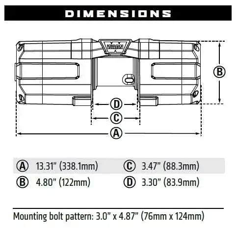 Warn 101240 AXON Powersport Winch 45-RC