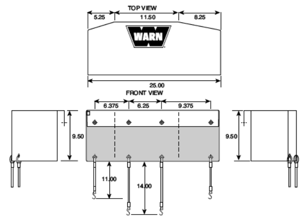 Warn 15639 Soft Winch Cover FOR 16.5TI, M15000, M12000