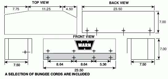 Warn 18250 Soft Winch Cover FOR 9.5TI AND XD9000I