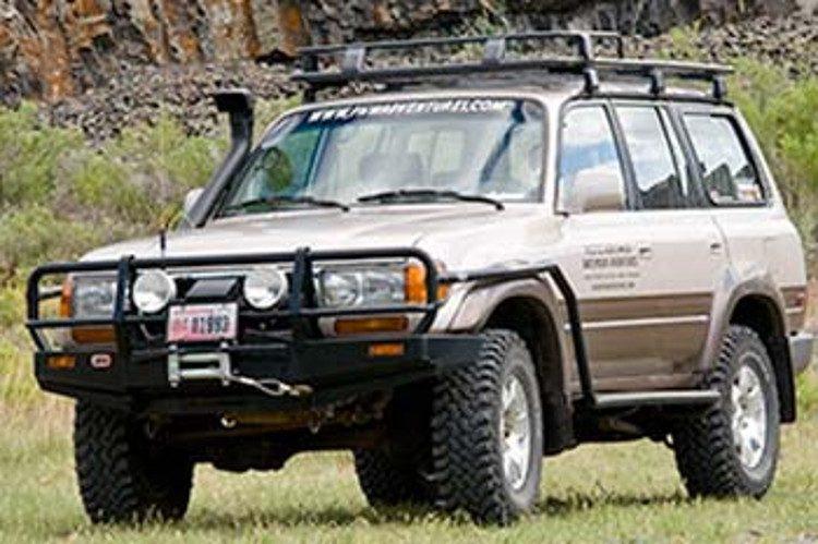 ARB 3411050 Toyota Land Cruiser 1990-1997 Front Bumper 80 Series Winch Ready with Grille Guard, Black Finish - BetterBumper.com