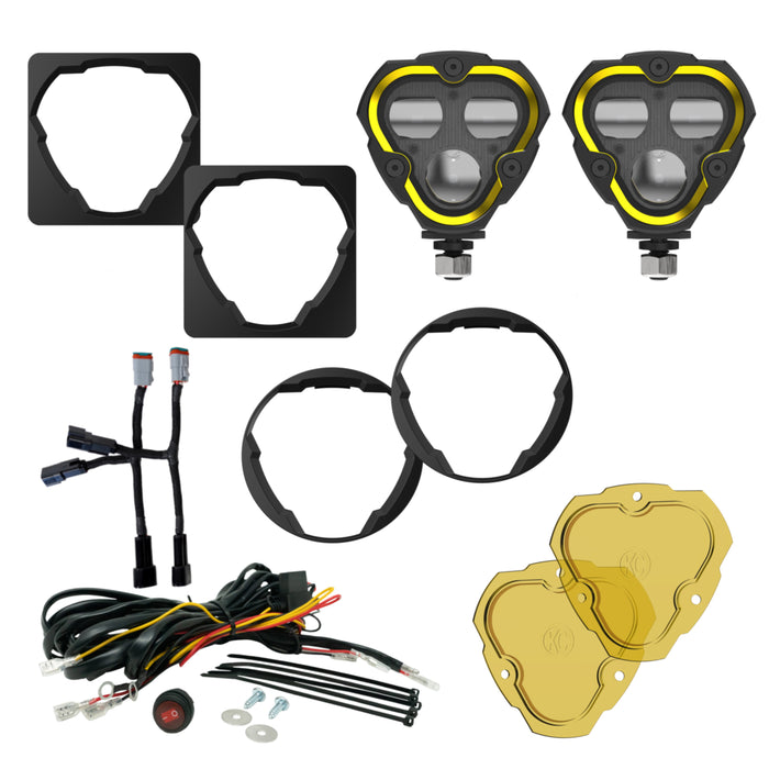 KC HiLiTES 97155 | FLEX ERA 3 Dual Mode SAE Fog Lights 2-Light Master Kit Toyota AftrmktBumper