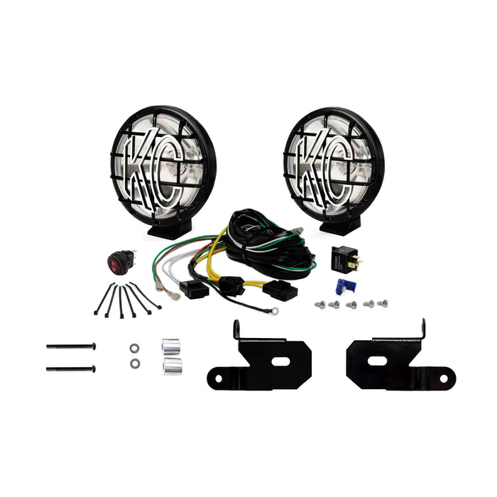 KC HiLiTES 97113 | 6" Apollo Pro Halogen - 2-Light System - Pillar Mount - 100W Spot Beam - for 18-20 Jeep JL